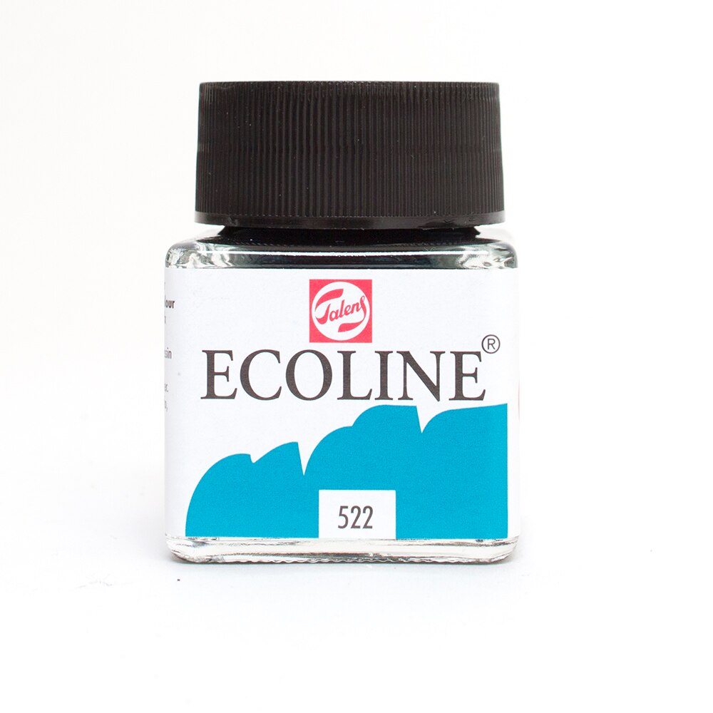 Ecoline, Liquid, Watercolor, 30ml, Jar, Turquoise Blue